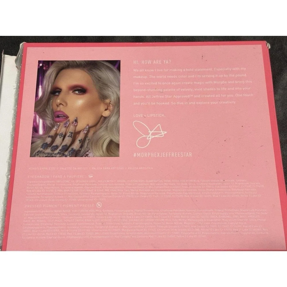 Morphe X The Jeffree Star Eyeshadow Palette 30 Shades, New With Box
